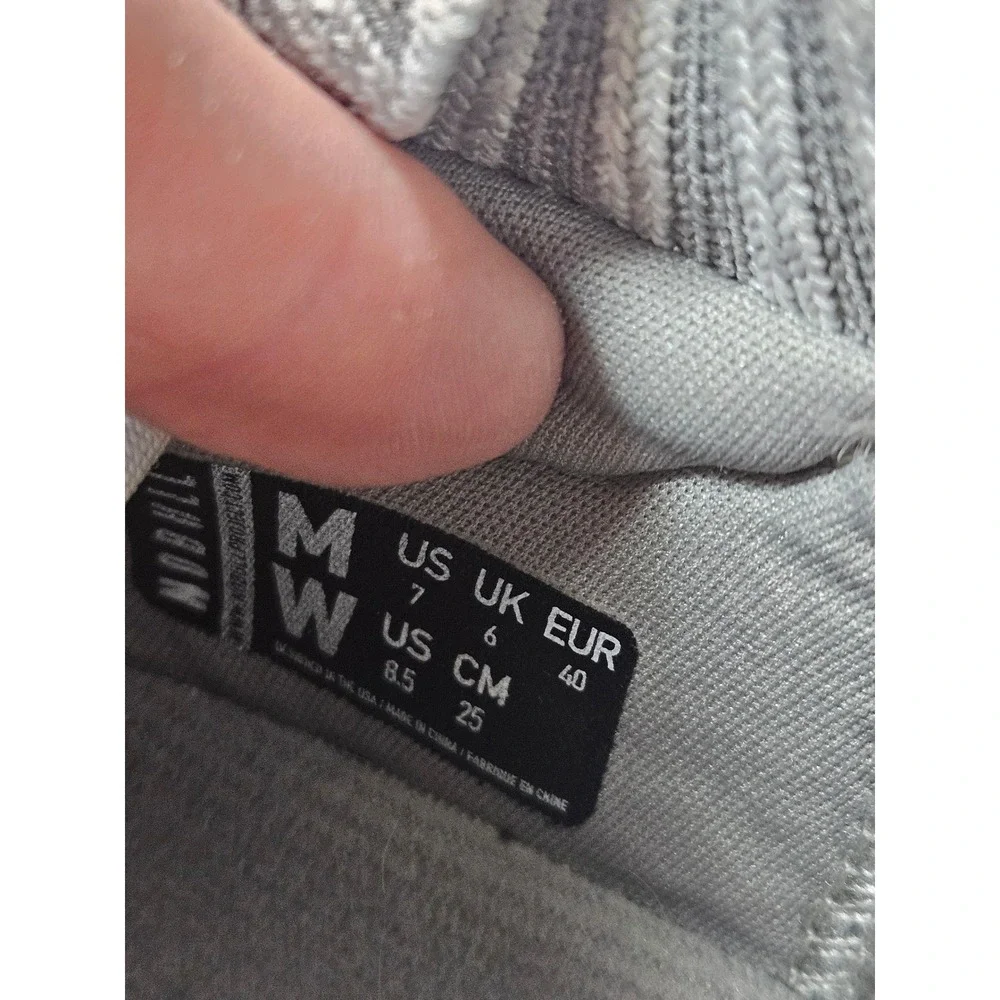NOBULL Knit Runner Gray Training Shoes Mens 7 Womens 8.5 Low Top Sneakers
